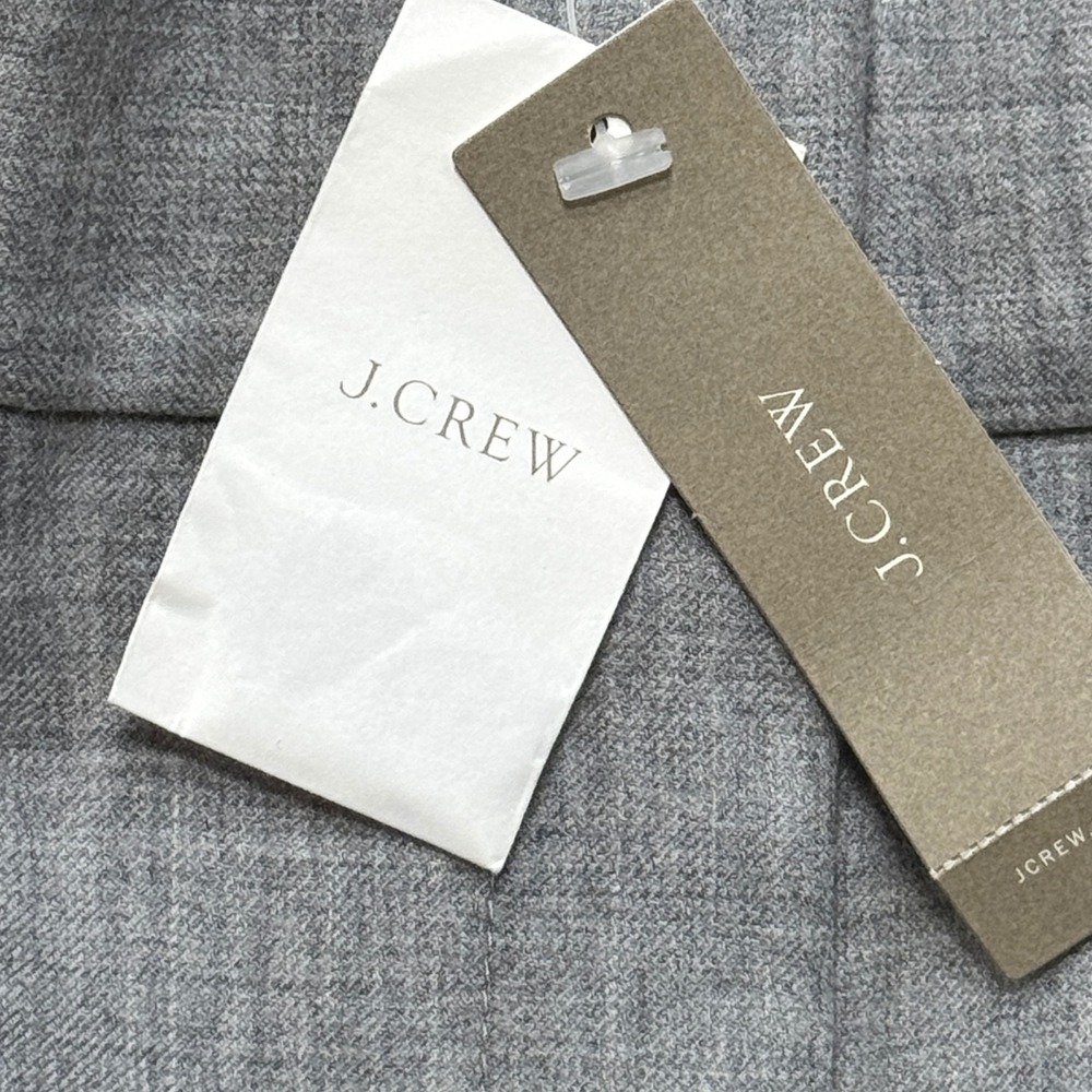 NEW J.Crew Hutton Trouser Women's 00P Gray Wool Wide Leg High Rise Dress Pants - Picture 8 of 10